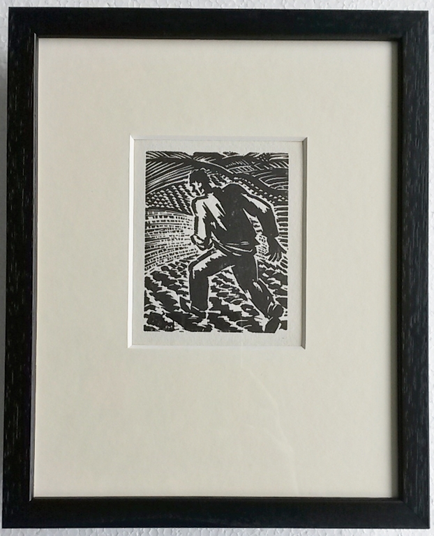 Frans Masereel, houtsnede, uit Ecce Homo 1949, Sämann (Zaaier) verkocht voor € 55!