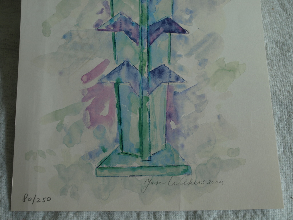 Jan Wolkers - kleurenlitho – Theo Thijssenmonument – Gesigneerd - 2004  kopen? Bied vanaf 1!