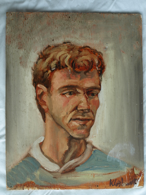 Peter Klashorst : acrylverf op paneel – Portret man – gesigneerd - ca 1998  kopen? Bied vanaf 75!