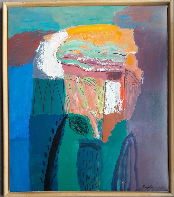 B.Baldin Ahmad , Acrylverf op doek , gesigneerd kopen? Bied vanaf 115!