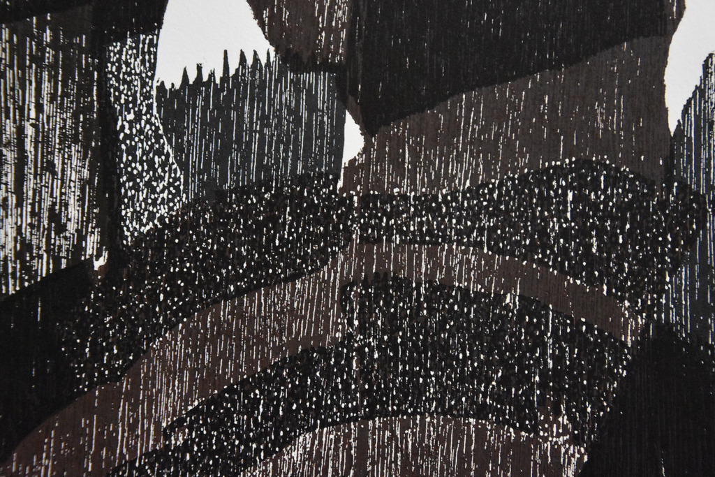 Guillaume Le Roy # COMPOSITIE # extreem groot formaat houtsnede, 1976, mint- kopen? Bied vanaf 150!