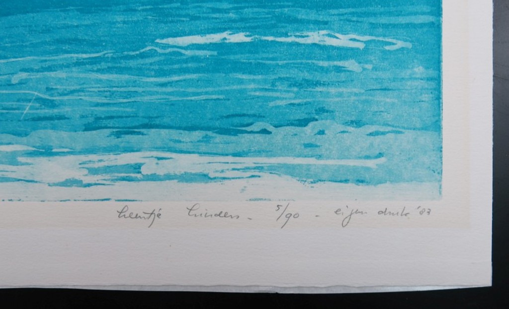 Leentje Linders: Ets, Aquatint en Reliefdruk, Water and sky II kopen? Bied vanaf 40!