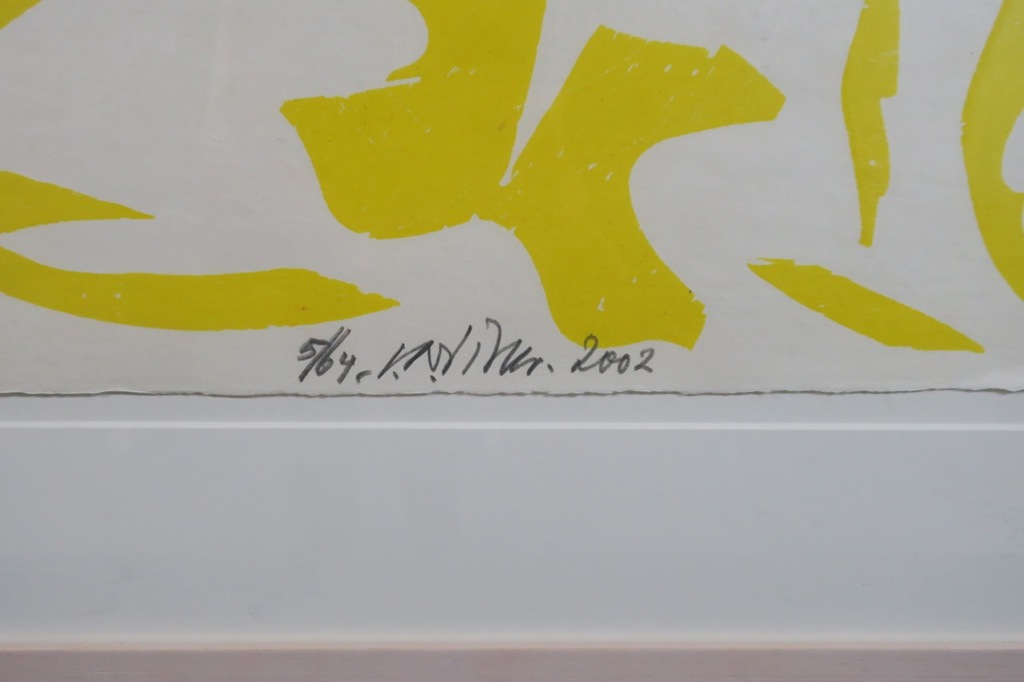 Carel Visser: Houtsnede op rijstpapier, Zonder titel (geel) kopen? Bied vanaf 100!