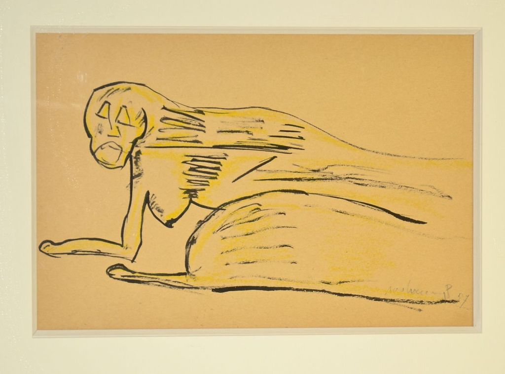 Theo Wolvecamp: Tekening. Figuur kopen? Bied vanaf 250!