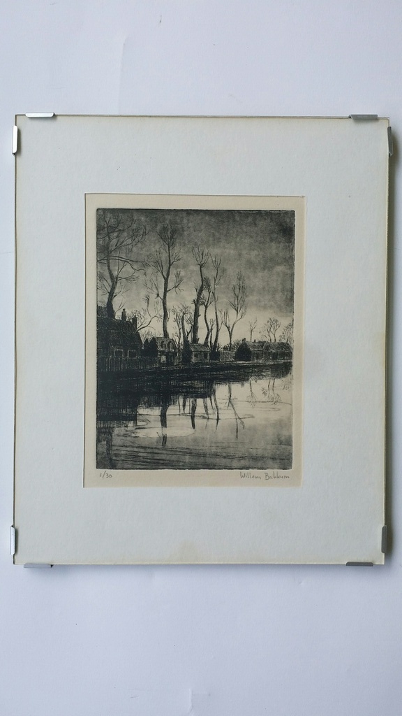 Willem Bakkum, Ets, Riviergezicht kopen? Bied vanaf 20!