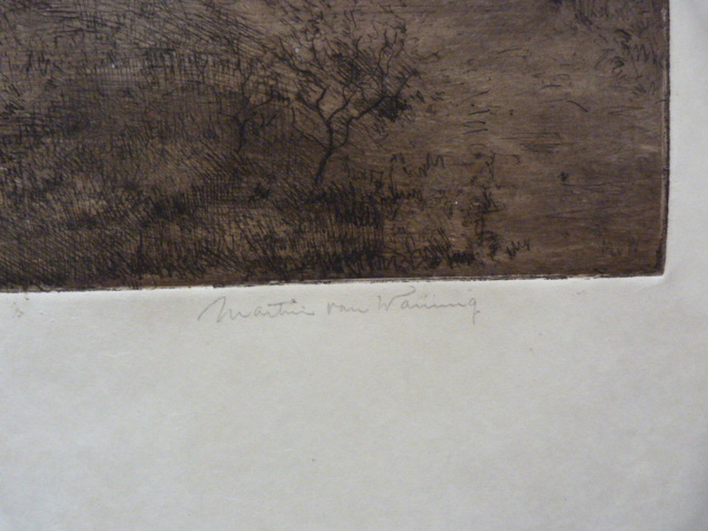Martin van Waning ( 1889 - 1972 ) - ets - landschap. kopen? Bied vanaf 1!