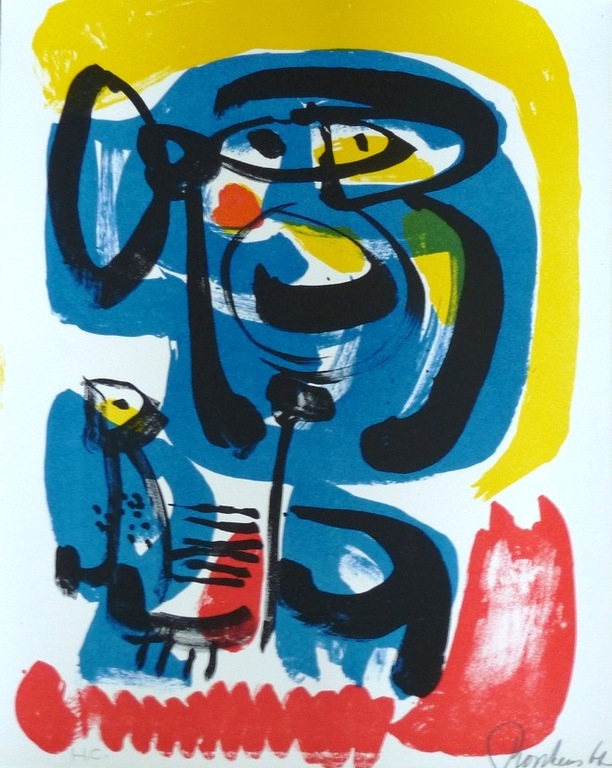 Anton Rooskens, litho, 1967, handgesigneerd en genummerd (H.C.) verkocht voor € 350!