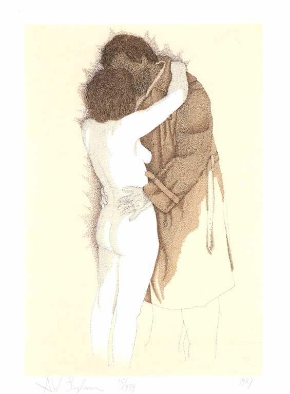 Henk Segboer - Bezoek - Gesigneerde zeefdruk - 1987 kopen? Bied vanaf 1!