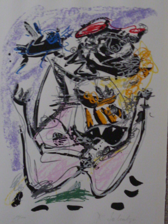Kees Salentijn - zeefdruk - Abstract verkocht voor € 40!