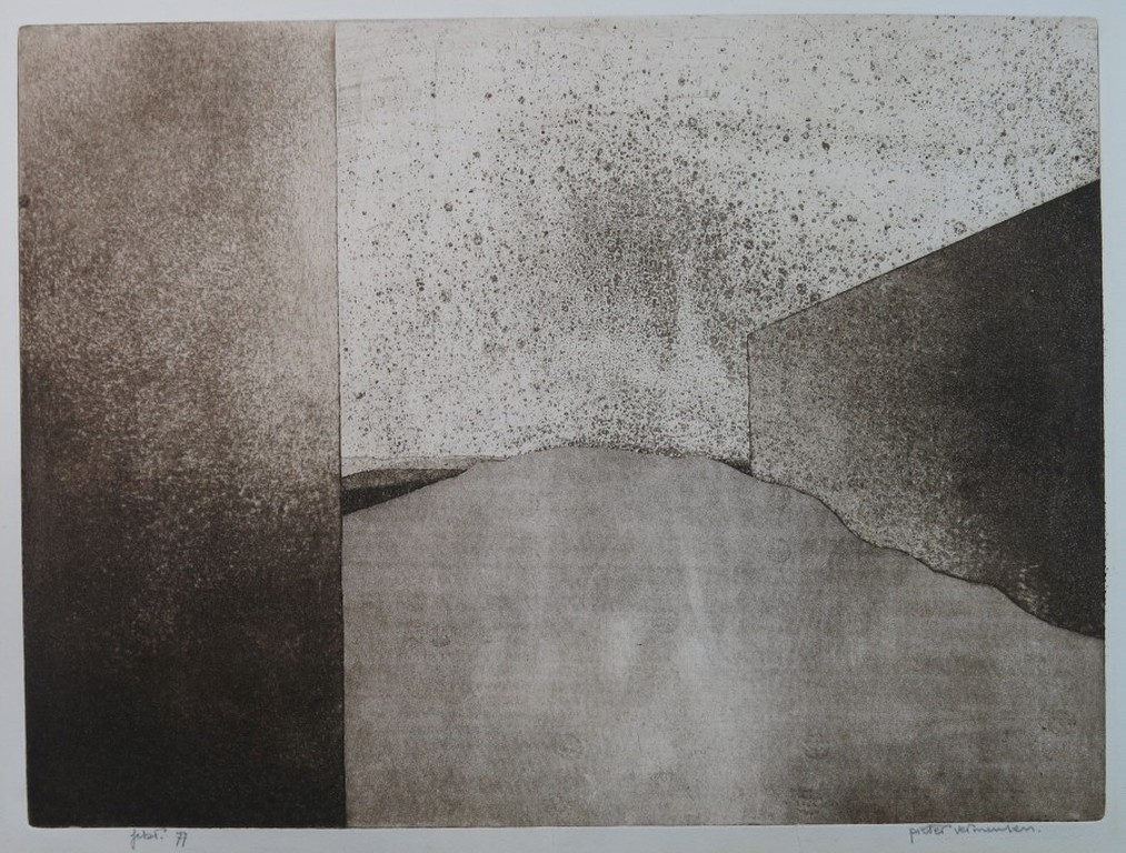 Pieter Vermeulen: Ets, Landschap verkocht voor € 36!