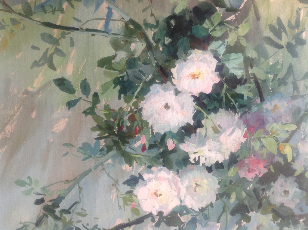 Jianjian Yang, bloemstilleven schilderij op papier kopen? Bied vanaf 80!