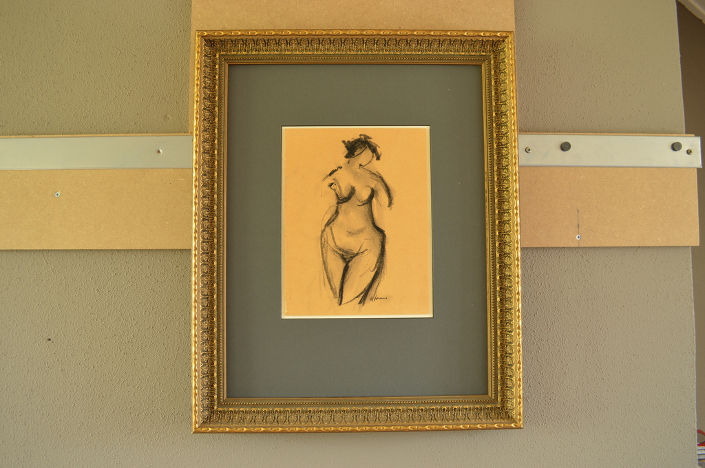 Harry Storms ( Tegelen 1945, woont Sterksel ) naakt 21 x 30 - krijt, z.j.  verkocht voor € 90!