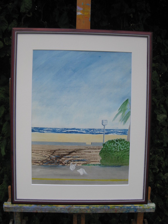 Sjoerd Bakker (toegeschreven aan): Gouache, Golven en strand kopen? Bied vanaf 50!