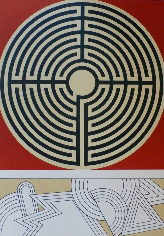 Lucia del Pezzo - litho: Laborintus - prent 190 verkocht voor € 50!