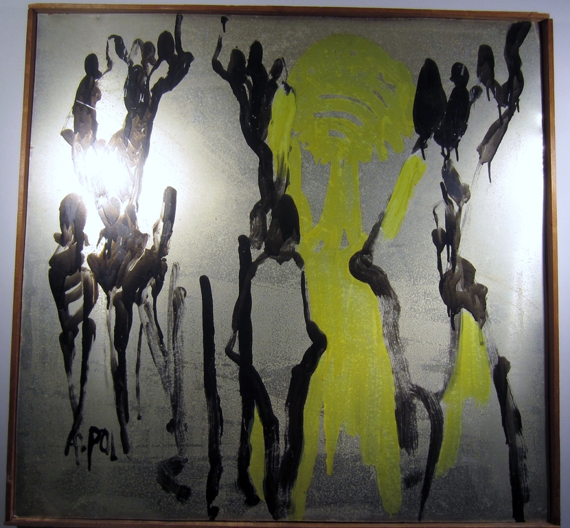 Albert van den Pol - groot werk op paneel - De Wandeling kopen? Bied vanaf 1!