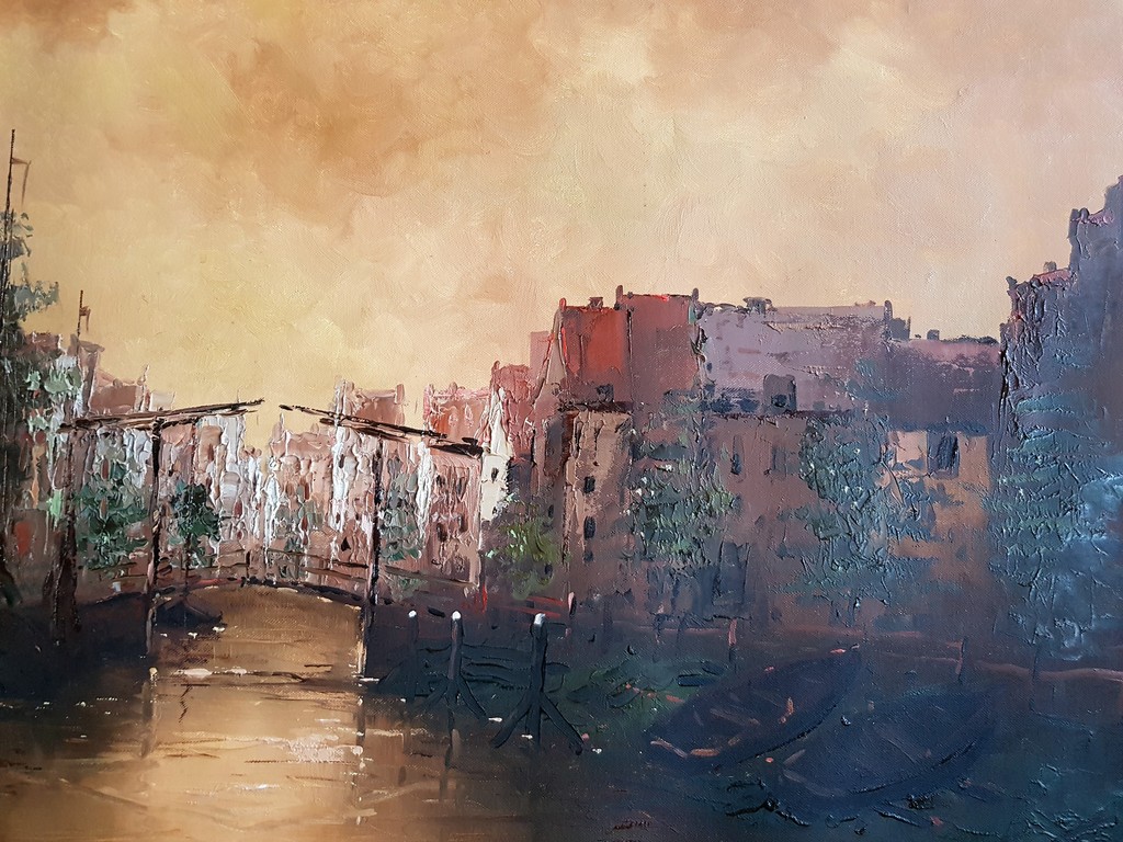 Rob de Haan - Stadsgracht - Gesigneerd kopen? Bied vanaf 100!