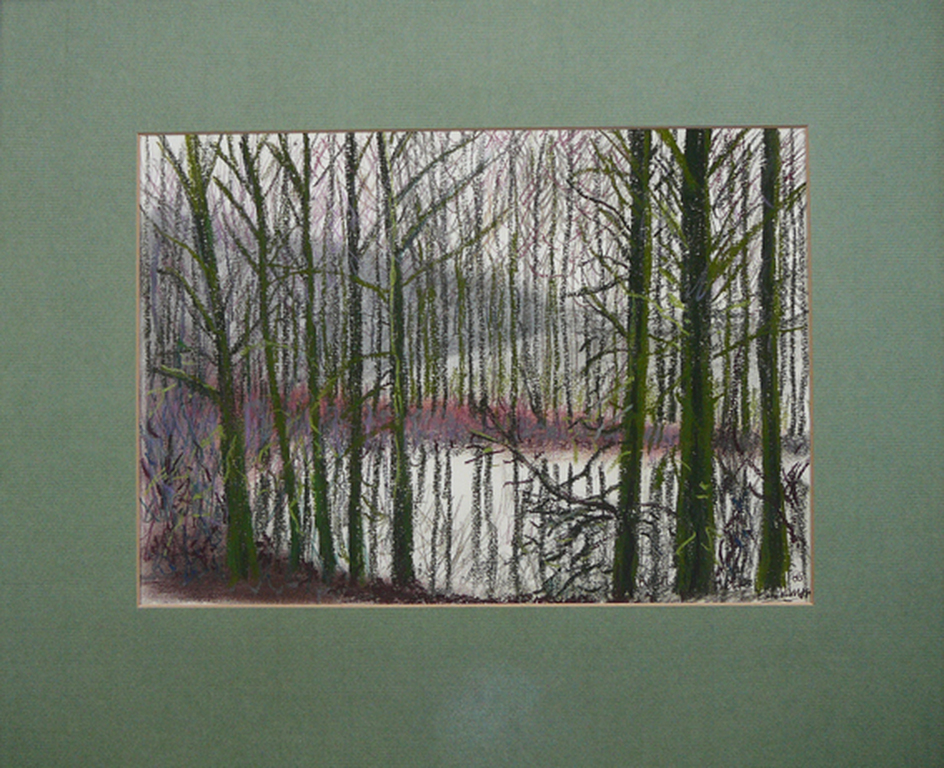 Bosmeertje in de Winter -gemengde techniek, 1988- kopen? Bied vanaf 35!