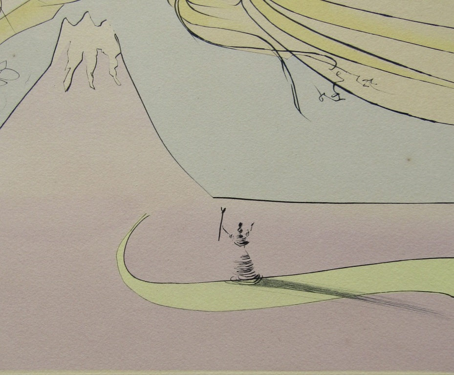 Salvador Dali - Hagoromo - Originele ets met stencil in kleur - Gesigneerd- 1976 kopen? Bied vanaf 700!
