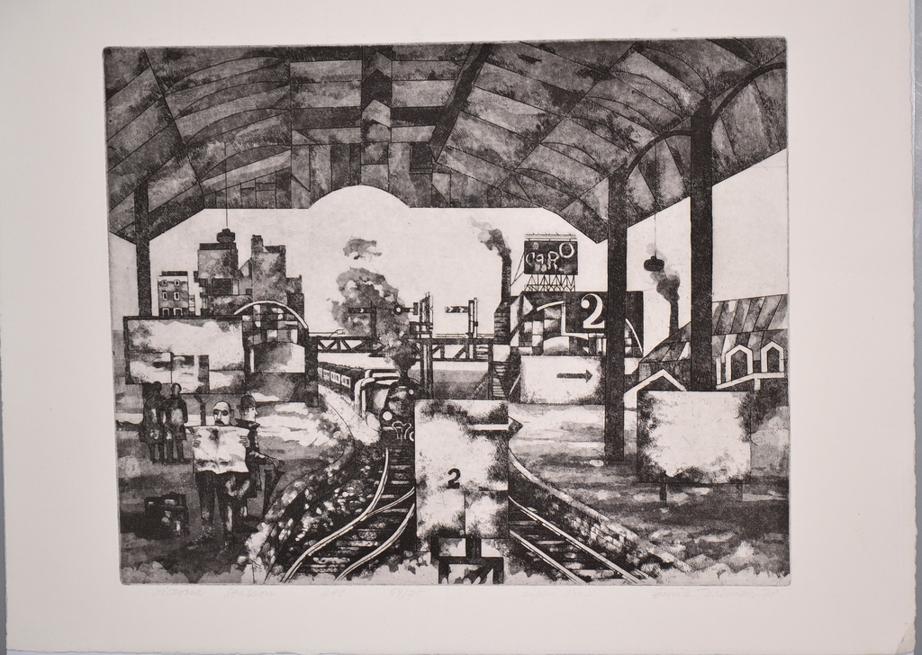 Emile Taalman: Ets. Victoria Station. verkocht voor € 40!