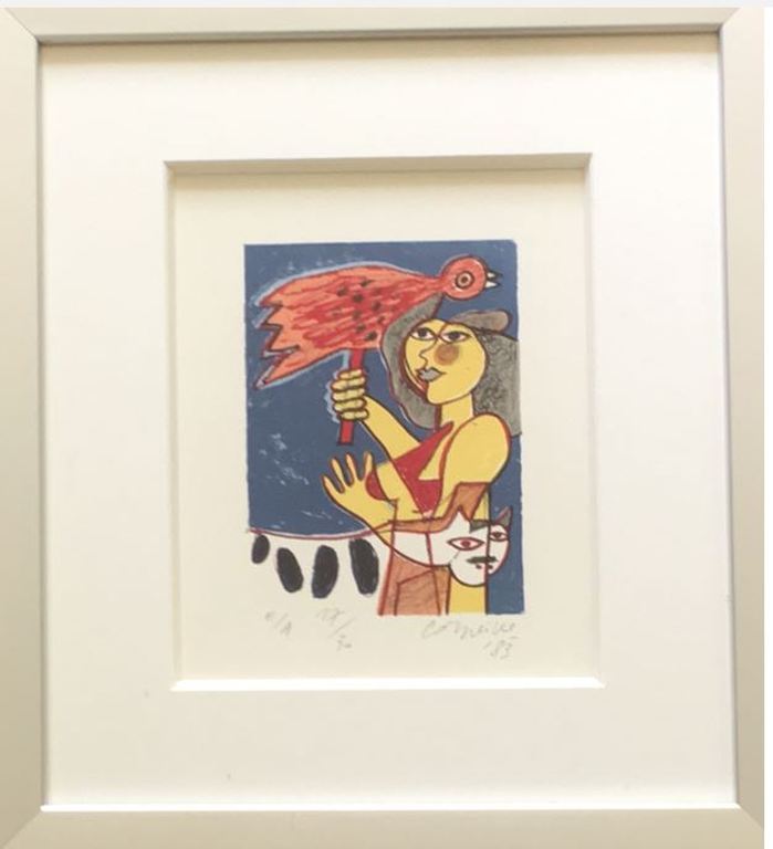 Corneille Zeefdruk EA 17/30 Nieuw ingelijst, dubbel passepartout Jaar: 1983  kopen? Bied vanaf 165!