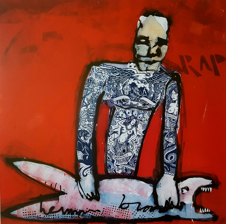 Herman Brood & Henk Schiffmacher: zeefdruk, RAP kopen? Bied vanaf 400!