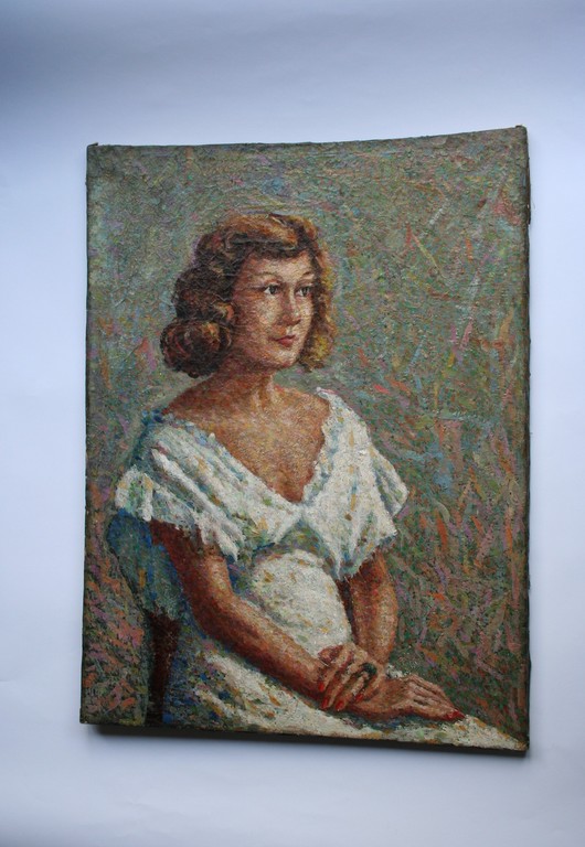 Portret van een vrouw, olieverf op doek kopen? Bied vanaf 1!