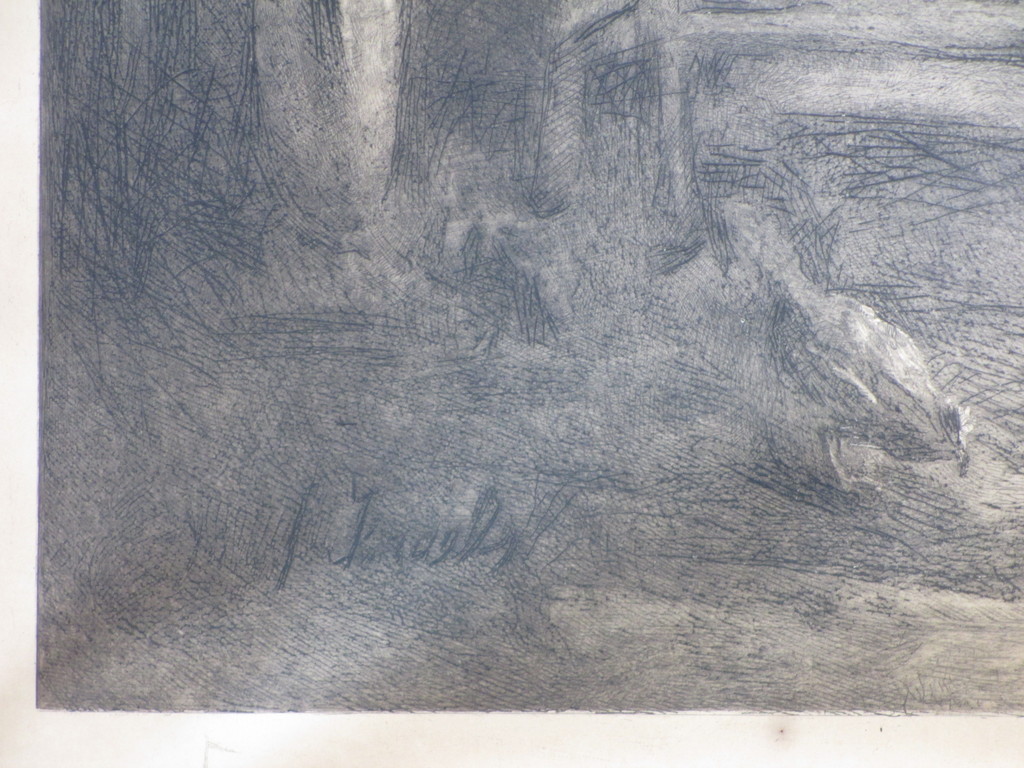 Henri Koetser, Moeder met kinderen in interieur, Ets kopen? Bied vanaf 25!