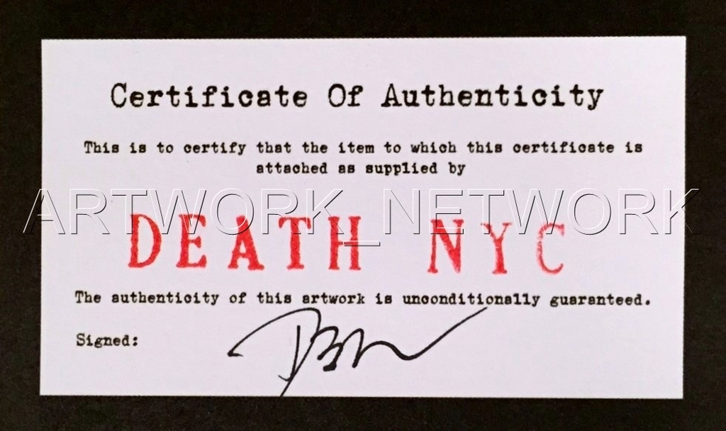 DEATH NYC "Angry G" - n° A/P - Signed with COA (Edition Artist Proof) kopen? Bied vanaf 1!