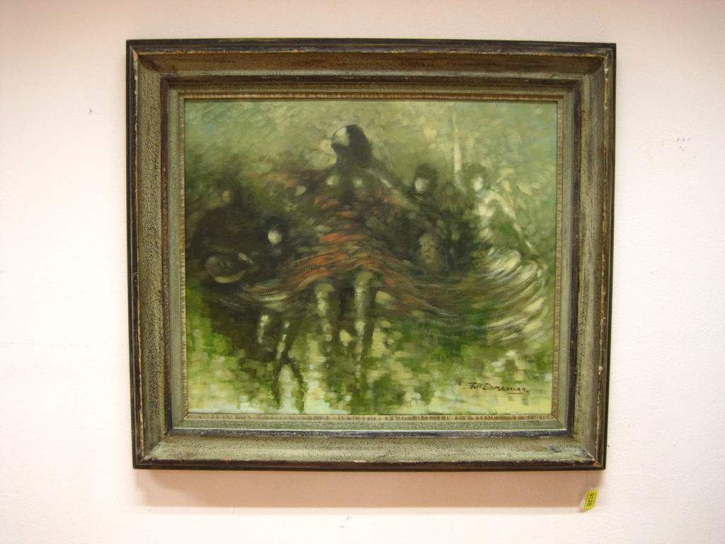 Roel Dozeman (1924-1996) impress. olieverf  verkocht voor € 110!