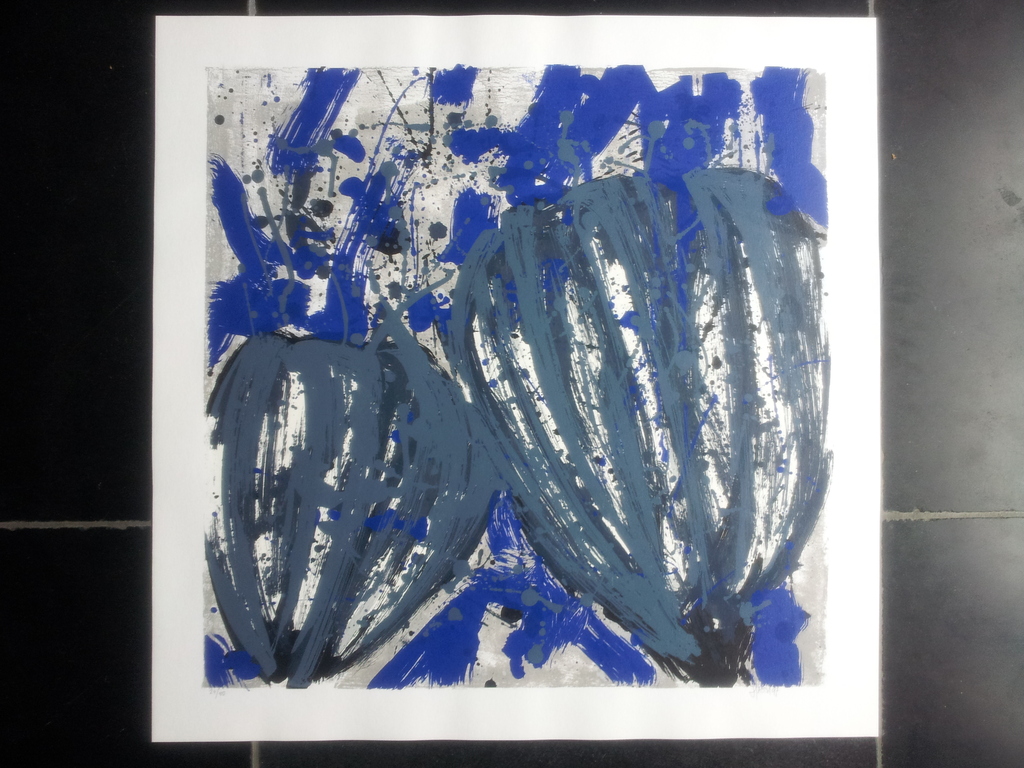 Ad van Hassel Gesigneerde Zeefdruk Grijze Tulpen Oplage 50 Ex kopen? Bied vanaf 1!