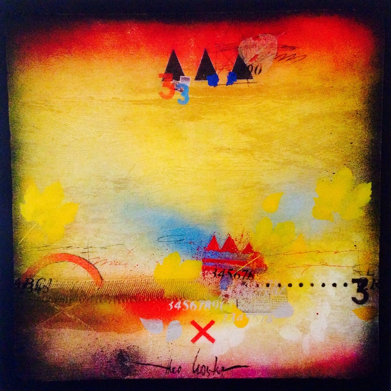 Theo koster, gemengde techniek ,spring is in the air verkocht voor € 340!