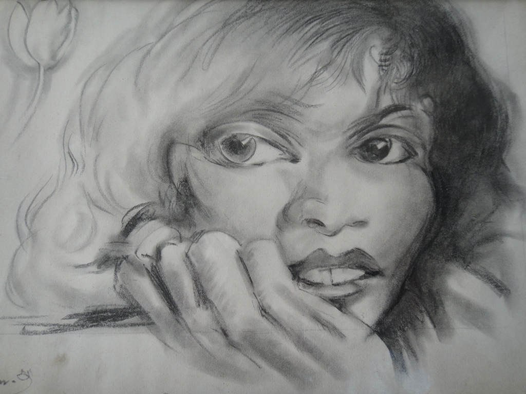 Karel van Seben, tekening, portret van Marion Bloem (is dit een leven?) kopen? Bied vanaf 1!