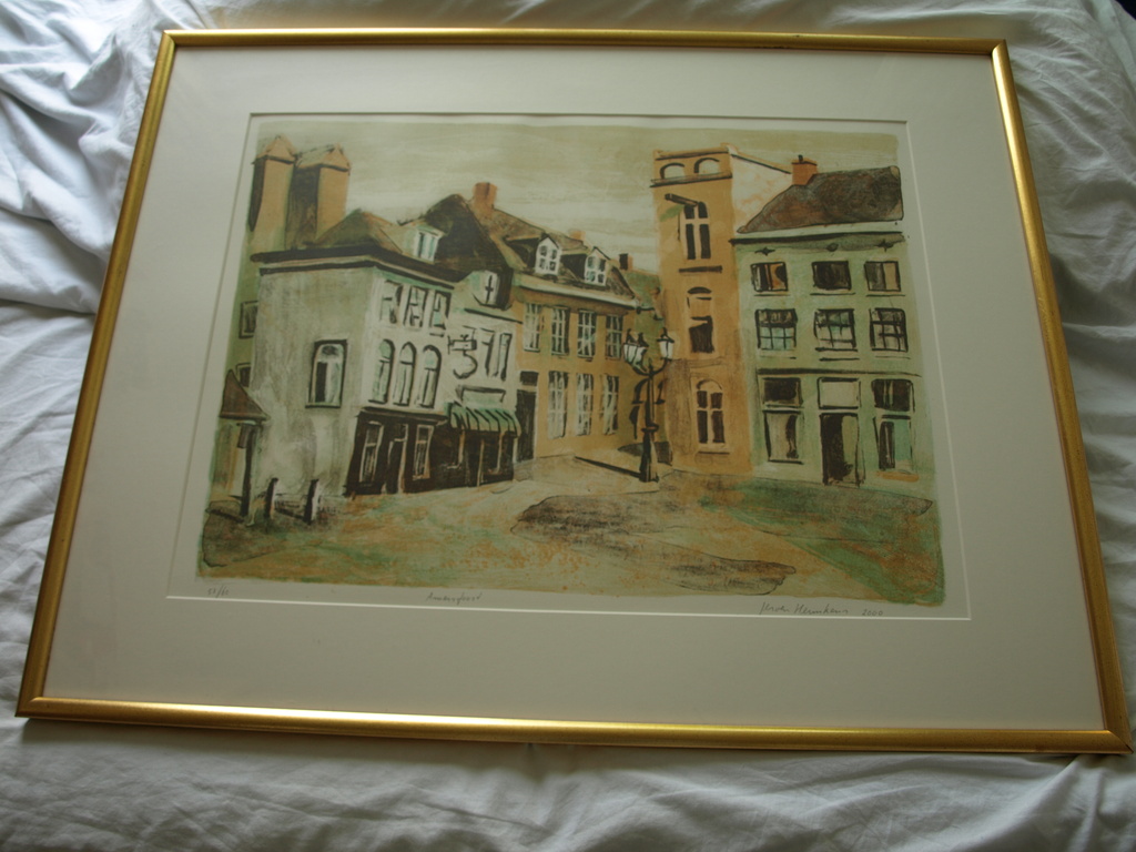 Jeroen Hermkens : Litho, Amersfoort – Gesigneerd & ingelijst – oplage 60 ex. kopen? Bied vanaf 185!