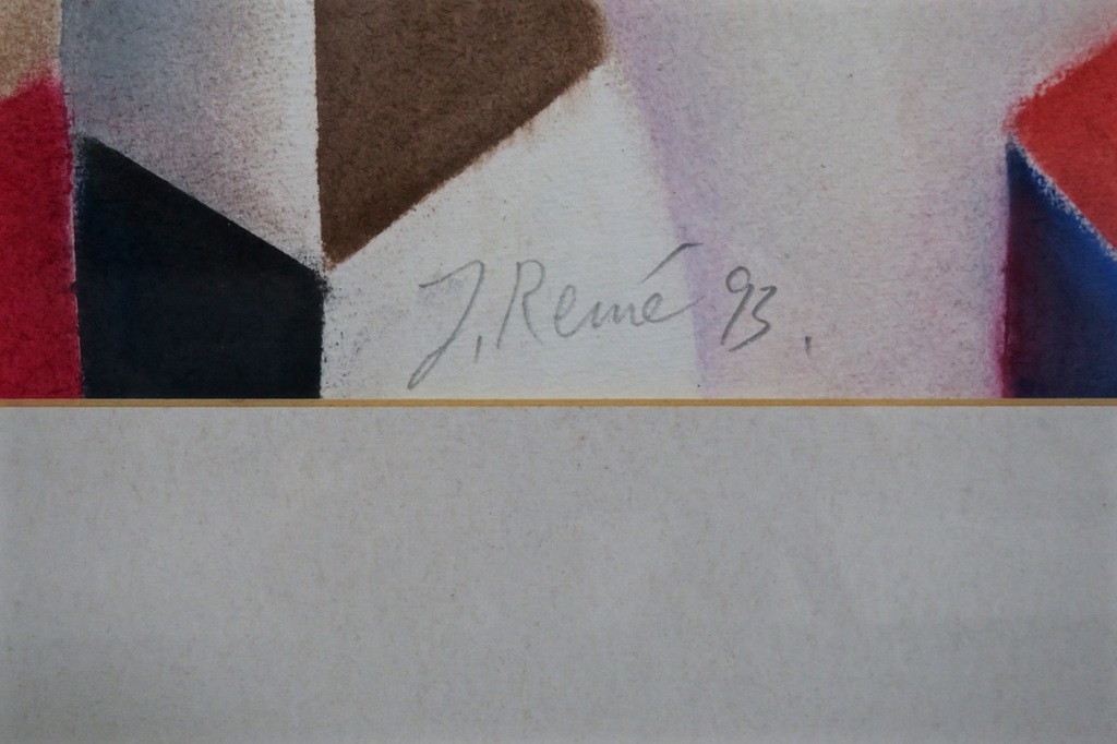 Jorg Reme: Pastel tekening, De oplossing laat enzo. - Ingelijst kopen? Bied vanaf 50!