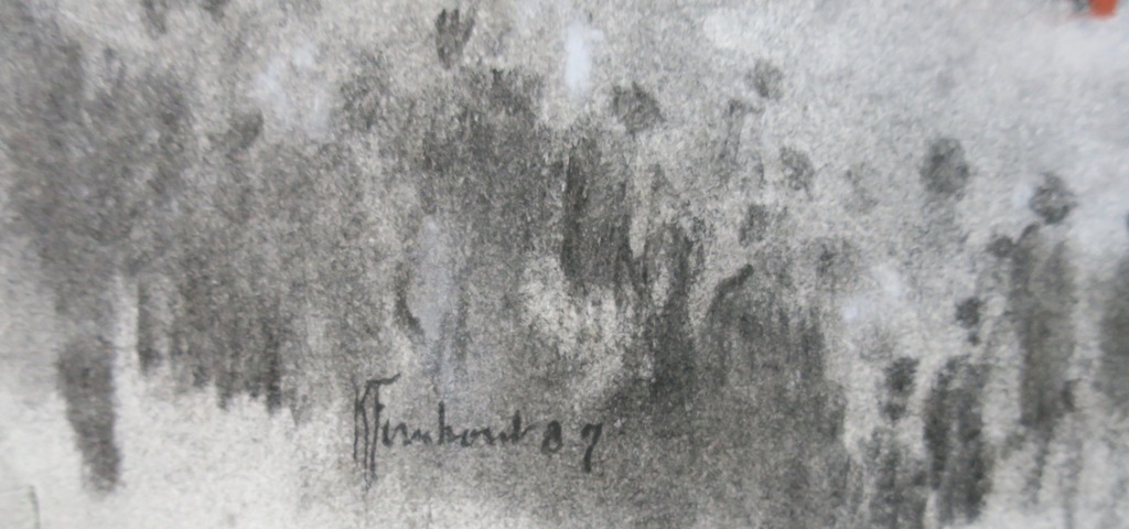 Klaas Fernhout: Twee krijttekeningen + portrettekening/aquarel op verso kopen? Bied vanaf 1!