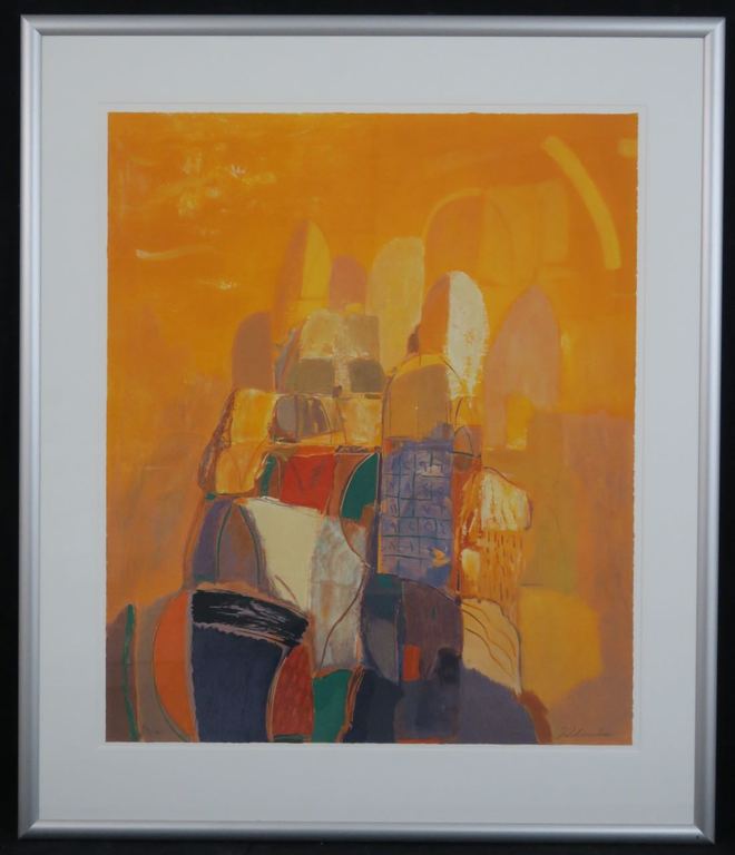 Ahmed Baldin: Zeefdruk, Dag - Ingelijst verkocht voor € 80!