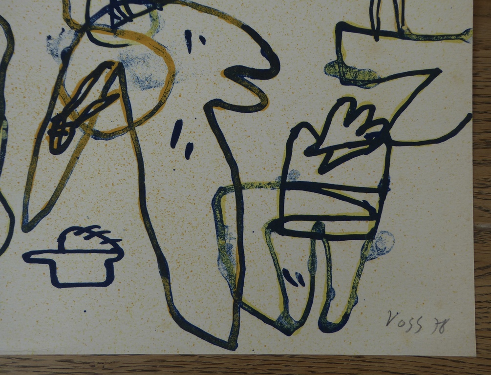 Jan Voss. Hand gesigneerde litho uit 1978 kopen? Bied vanaf 1!