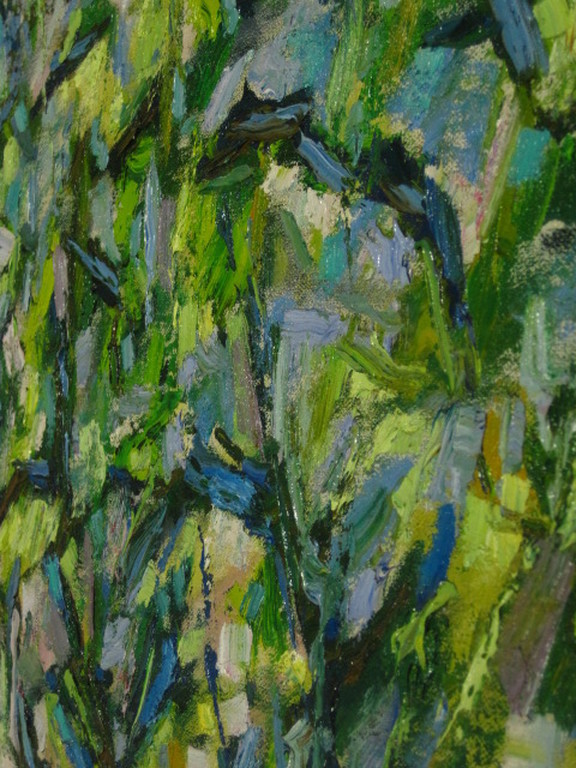 levensgroot olieverf "Wittebroodsweken" van vermaard Haags graficus Jan Giessen  kopen? Bied vanaf 1!