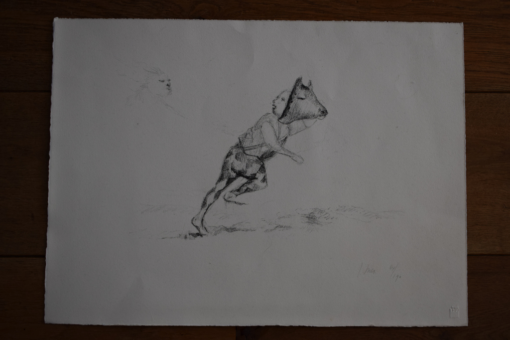 Han Mes - Han Mes - litho prent 90 - Voortvluchtige verkocht voor € 60!