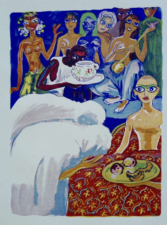 Kees van Dongen,Houtgravure ,''Le réveil d'Aboul-Hassan,gravure uit 1001 nacht. kopen? Bied vanaf 15!