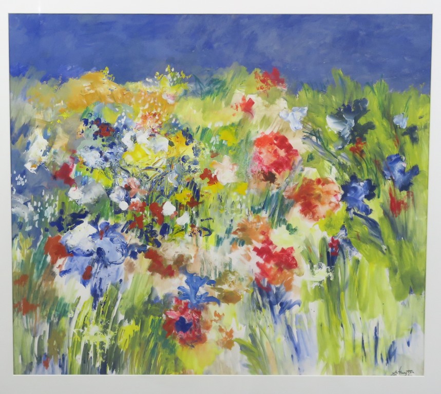 Jelle Hoogstra: Gouache, Veldbloemen - Ingelijst (groot) kopen? Bied vanaf 150!