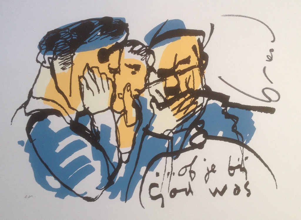 Herman Brood - Handgesigneerde zeefdruk "Of je bij God was"  kopen? Bied vanaf 150!