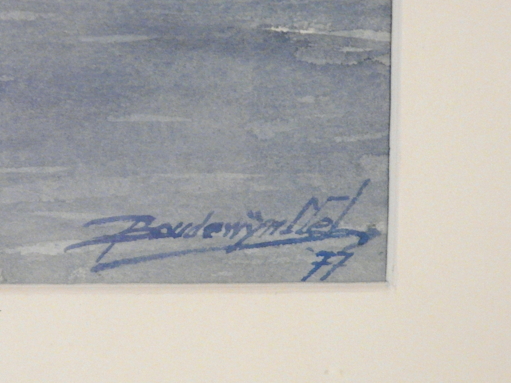 Boudewijn Nel, Aquarel, Zeezicht, 1977 kopen? Bied vanaf 50!
