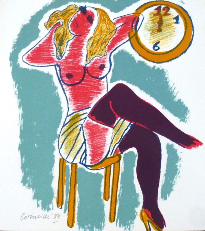 Corneille, litho: Maria Casanova, 1984, handgesigneerd verkocht voor € 225!