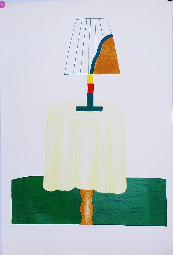 Reinier Lucassen: Kleurenlitho.  Een gezellig hoekje kopen? Bied vanaf 1!