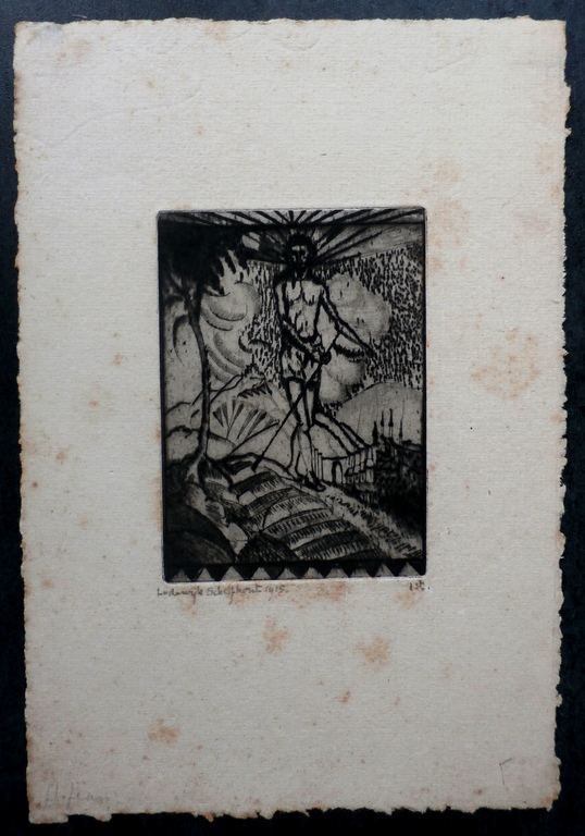 Lodewijk Schelfhout - ets - 1915 verkocht voor € 60!