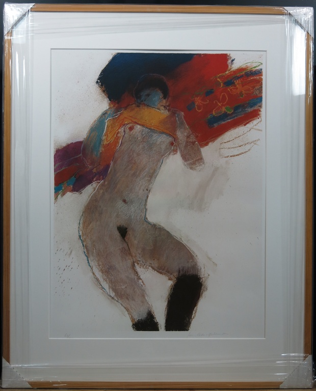 Jan Peter van Opheusden: Litho, Mercedes el Pilar - ingelijst (groot) kopen? Bied vanaf 60!