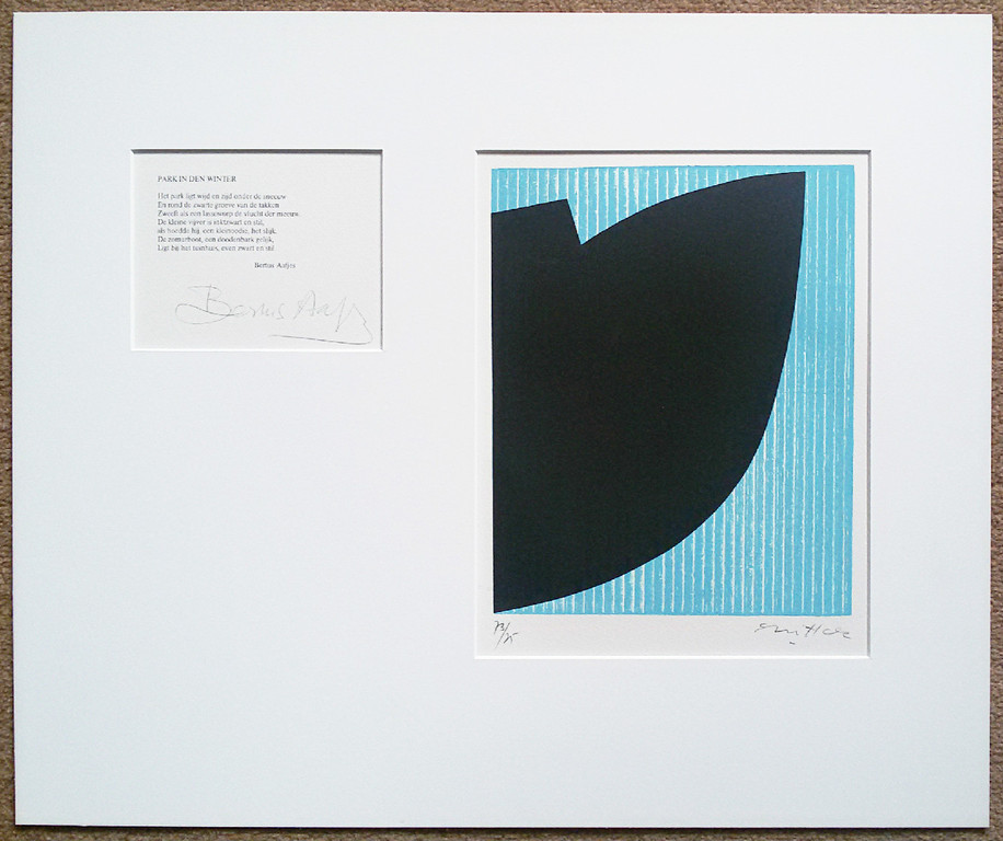 Willem Snitker en Bertus Aafjes - Park in den winter, zeefdruk kopen? Bied vanaf 40!