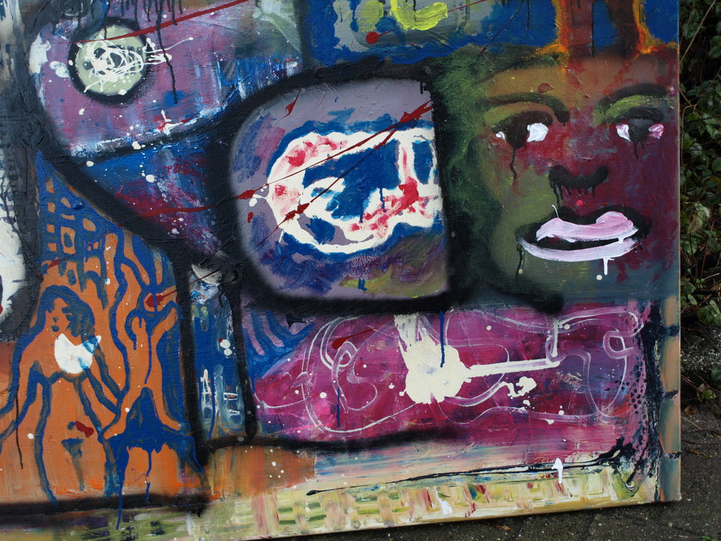 Justus Donker : Olieverf op doek â�� Street Art - 135 x 170 cm - ca 2000 kopen? Bied vanaf 100!