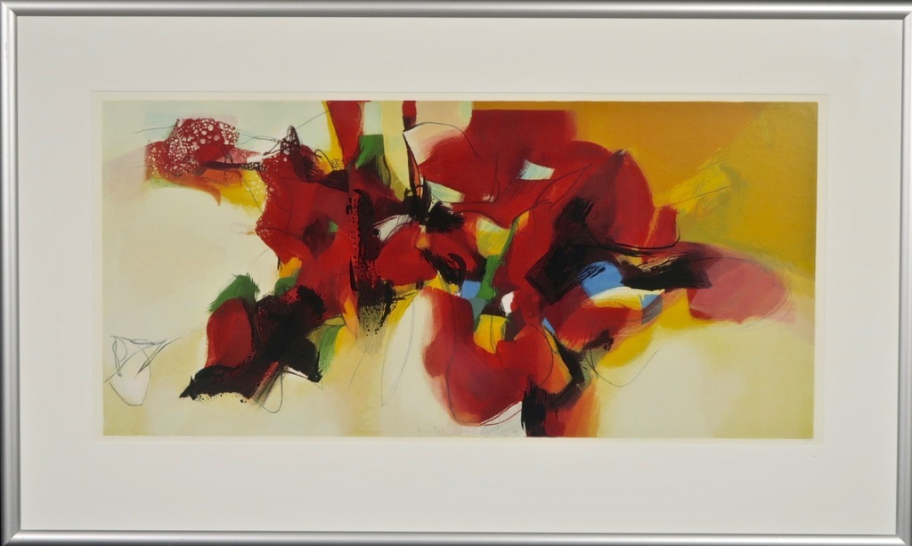 Pieter Vermeulen: Zeefdruk, Geschikt rood - Ingelijst (Groot) kopen? Bied vanaf 35!